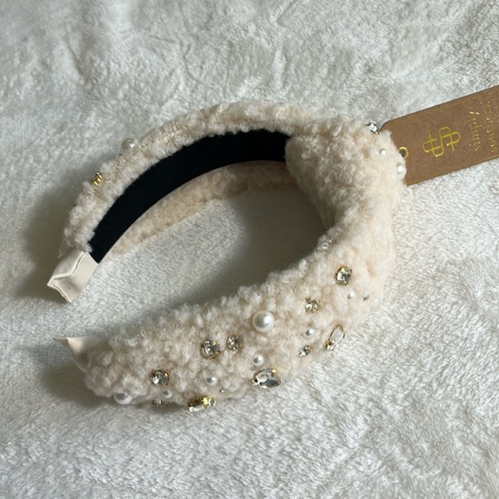 New Simply Southern‎ Hairband Sherpa Cream Color